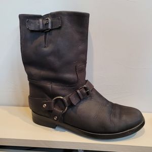 Keyté Leather Ankle Boots Combat Motorcycle 40 9.5